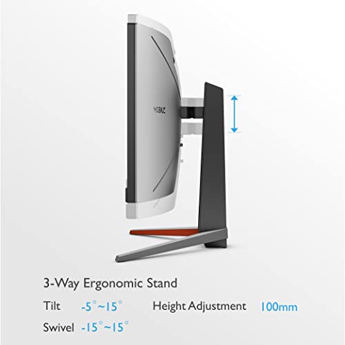 MOBIUZ EX3415R Monitor Curvo Gaming (34 pollici, IPS, Ultrawide, 2K, 144 Hz, 1ms, HDR 400, FreeSync Premium Pro, telecomando) - Monitor - Immagine 3