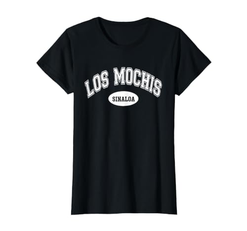 Los Mochis Sinaloa Mexico Mexican Varsity Style T-Shirt, Women, Black, X-Large