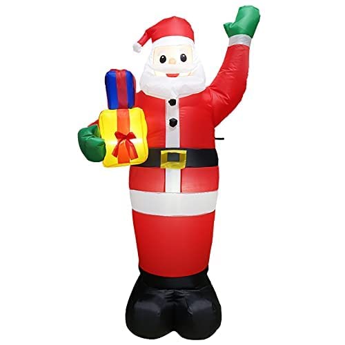 6Ft Christmas Outdoor Blow Up Yard Decorations Inflatables Clearance Santa Claus With Built-In Rotating Led Lights For Garden Lawn Party #TOP8
