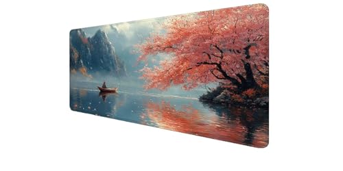 Tapis souris XXL gaming au motif nature pour un espace PC ordonné