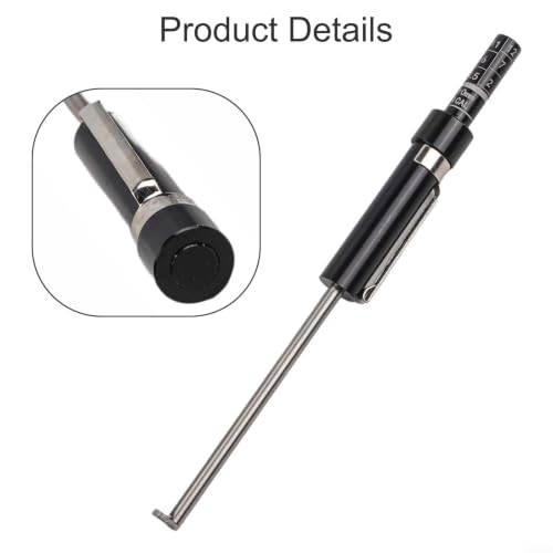 Calibrador de Espesor para Pastillas de Freno para Autos - Medición Precisa del Desgaste sin Retirar las Ruedas - Diseño con Sonda Delgada para Frenos de Disco - Negro ABS y Acero, 13,5 cm miniatura 4