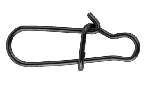 Spro Matt Black Easy Snap : Agrafes pour la pêche au lancer, bas de ligne de brochet, émerillon de ligne. Taille/capacité de charge / contenu de la livraison : 2 / 11 kg / 20 pièces Cover