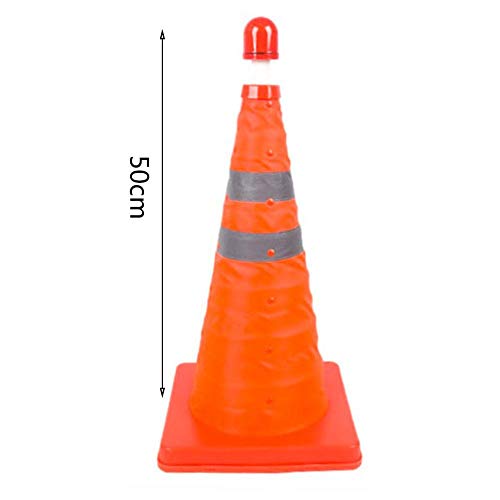 Preisvergleich Produktbild Cheerfulus Faltkegel Leitkegel Sicherheitskegel faltbar mit LED-Beleuchtung Pylon Faltbare Sicherheitspilone,Orange