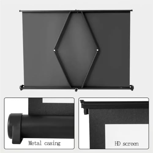 Pantalla Retráctil de Mesa 50" 16:9 para Proyector miniatura 4