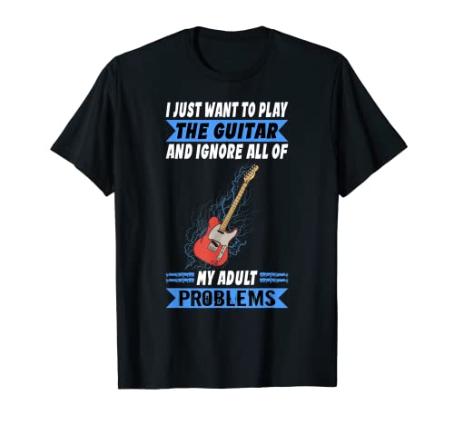 Rock And Roll divertido Solo quiero tocar Guitar Rock n Roll Camiseta