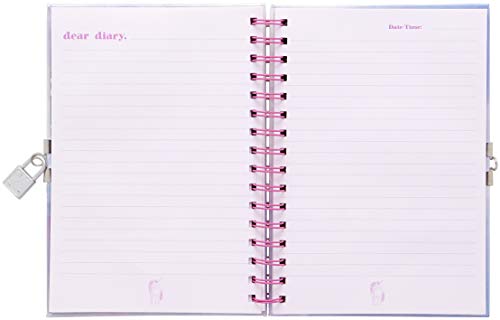 Diario personal Glitter Unicorn con candado 6in x 8.5in miniatura 2