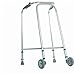 Price comparison product image Aidapt Standard Ultra Slim Adult Adjustable Height Aluminium Lightweight Walking Frame with Wheels and Anti Slip Ferrule Feet to Aid Stability and Confidence when Walking Aid