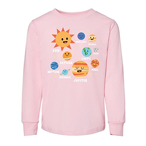 Cute Planet List Toddler Kids Long Sleeve T-Shirt