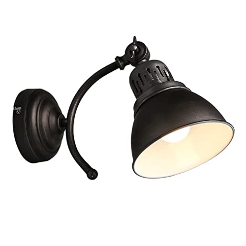 Lampe murale rétro E27 en fer forgé pour loft et couloir