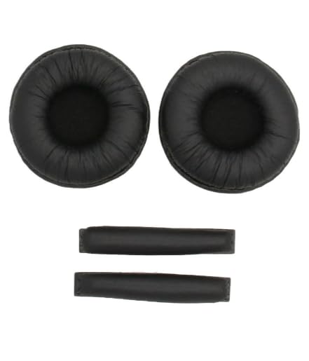 INF Ohrpolster und Bügelpolster für Kopfhörer Sennheiser PX100/200/100-II, Exakte Passform, Verbessertes Klangerlebnis, Leder, weicher Schaumstoff