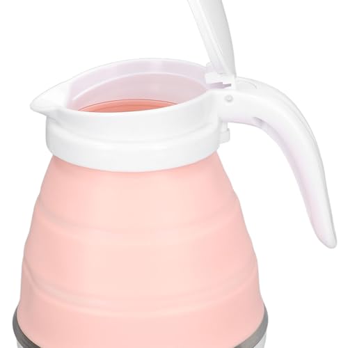 Hervidor eléctrico plegable portátil 0.6L rosa miniatura 6