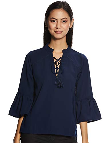 Image of RARE Women Navy Blue Solid Top