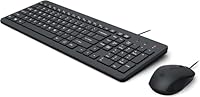 HP 150 Wired Mouse and Keyboard Combo | 1600 DPI | Ergonomically Designed and Quiet Performance | F12 Functions | LED Indicators | USB-A Connection