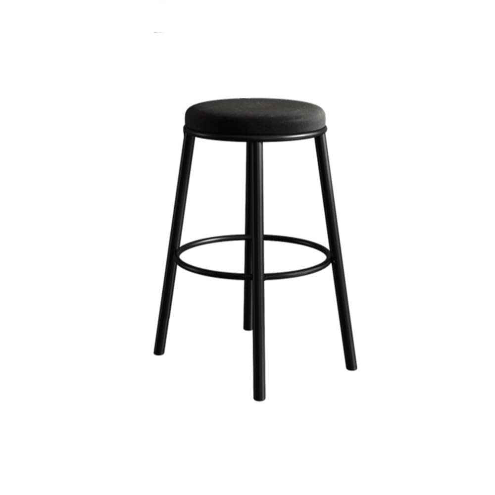 Chaise en fer noire compacte pour petits espaces et mange-debout