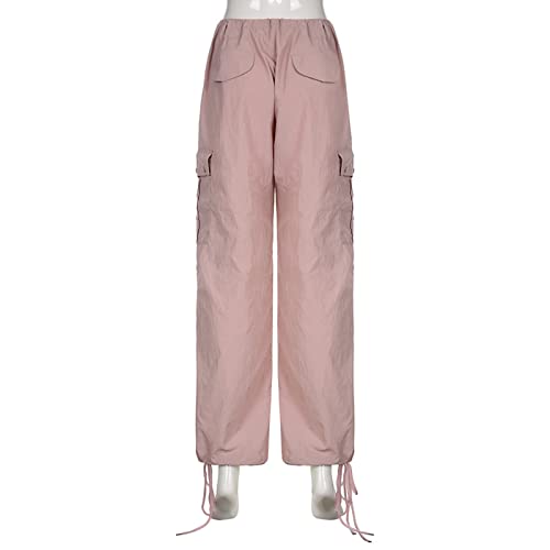 Pantalon Ample à Jambe Large Rose avec Sangle pour Femme Active