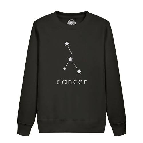 Sweatshirt enfant Cancer en coton avec constellation d'astrologie minimaliste