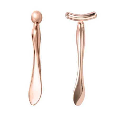 Augencreme Applikator,2 Stück Augenmassagegerät Gesichtsroller Augenmassage Stick Zauberstab Augen Roller Kugel Massagestab Massagegerät Werkzeug für Gesichtspflege Antialterung