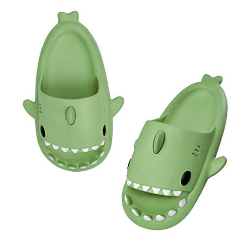 Urijk Chaussons Adultes Pantoufles Chaussons de Douche Requin Fille Claquettes Chaussures de Plage Garçon Chaussures Antidérapant pour Salle de Bain Plage Piscine Cover