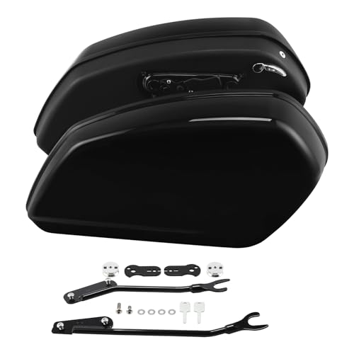 Saddlebag Saddle Bags Fit For Harley Street Bob Low Rider S ST FXLRS FXLRST Gloss Black miniatura 1