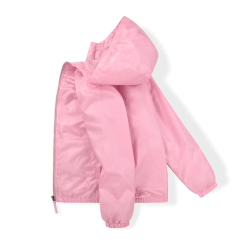 Image of SNOW DREAMS Boys Waterproof Rain Jacket Windbreaker Lightweight Coat Kids Raincoat Outerwear