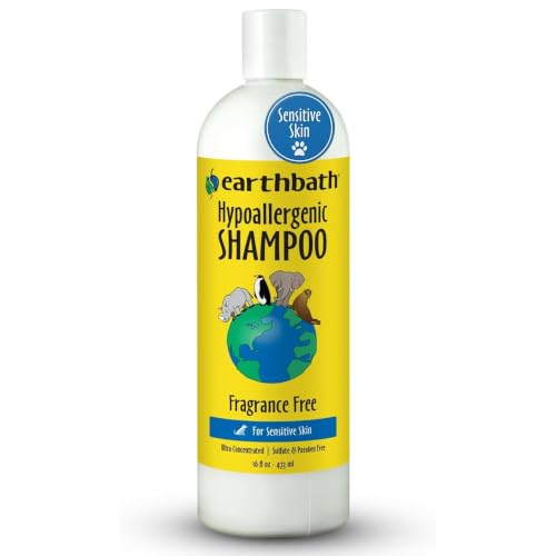 Image of earthbath Hypoallergenic Fragrance-Free Dog Shampoo for Sensitive Skin & Allergies, Cruelty-Free Gentle Shampoo for Pets, Pint - 472ml
