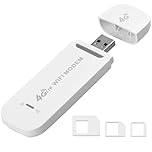 4G USB Modem Dongle 150Mbps Pocket Wifi with SIM Card Slot Wireless Wifi USB Dongle Pay as You Go High-Speed Mobile Internet Adapter Pocket 4G Internet Hotspot for Phones Laptops Car Outdoor