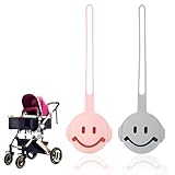 EJRUP 2 Stück Schnur Schnulleraufbewahrungsbox Rosa Grau Zwei Farben Tragbare Baby Schnullerbox,Schnullerbox,Schnullerkette,Schnullerbox Für Unterwegs