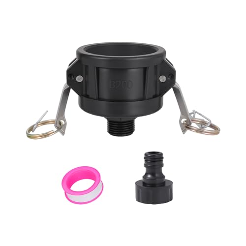 Walkinginrain 275 330 Gallon IBC Tote Adapter, Fittings, Tank Drain Adapter for Garden Hose, 2