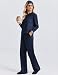 PINSPARK Damen Jogginganzug Zweiteiler Weites Bein Tracksuit Blauviolett XL