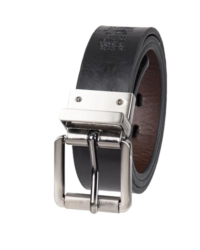 Levi's Boys' Big Kids Belt - School Casual for Jeans with Reversible Strap, Black/Brown, Small