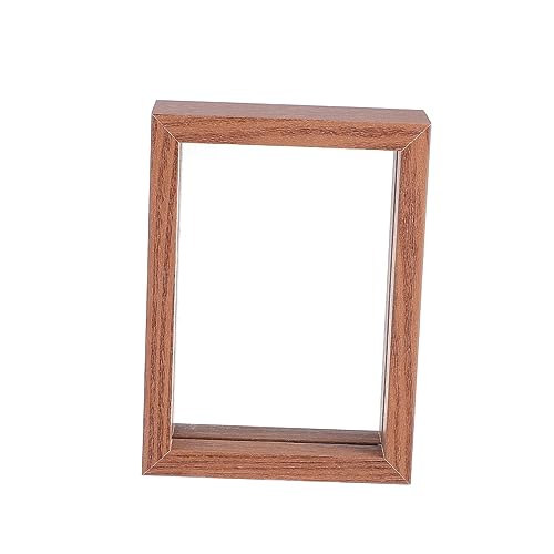 HOLIDYOYO Herbarium Specimen Frame 2-sided Glass Wood for Photos Plants Home Dec