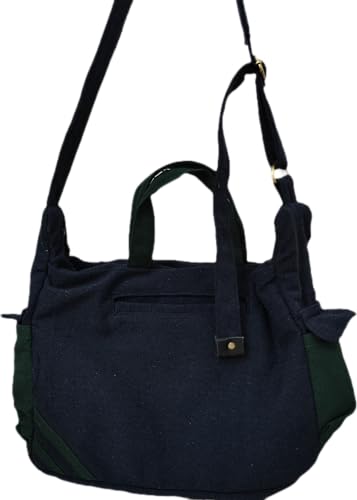 Image of ROUGH Canvas Cotton messenger bag.15'' Lap top. Large size 36x27x11 cm(12Ltr) Metal zipper closure. Allround pockets. Vintage look. Antique fittings.Sustainable