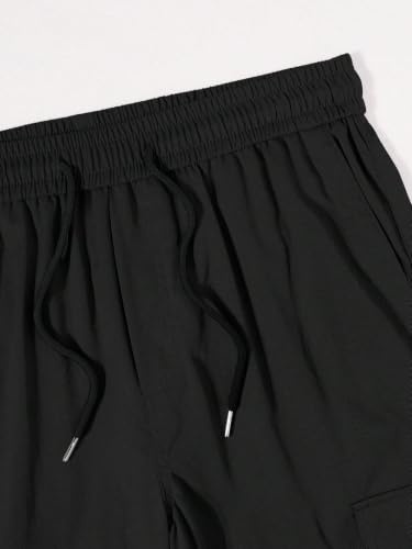 Image of Pure Cotton Cargo Pants for Men | Cargo Pant Man | Elastic Drawstring Waist Straight Fit Lower Pant | Multi-Pocket Utility Trousers for Men | Stylish Comfortable Casual Outdoor Bottom Wear