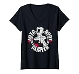 Mujer Pistola de pulverización de Pintura - Auto Body Painter Autobody Mechanic Camiseta Cuello V