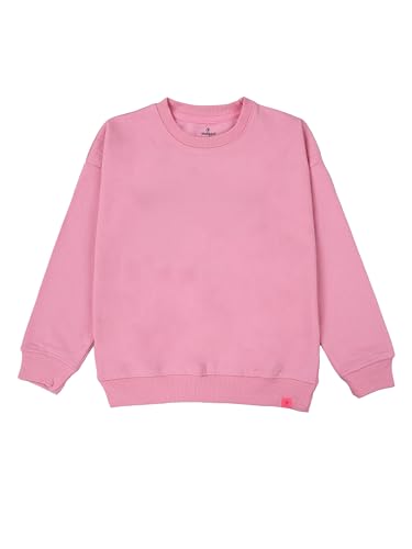 Image of KiddoPanti Boys Solid Round Neck Full Sleeve Fleece Sweatshirt | 60% Cotton 40% Polyester | Soft Warm Winter Pullover | Ribbed Cuffs & Hem | Casual Winter Sweatshirt for Kids