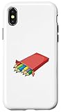 Installation facile Boîte de Crayons de Couleur Coque pour iPhone X/XS