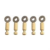 Ago per imbastitura a posizione fissa per artigianato in pelle, strumento fai da te, 5 aghi di bloccaggio in metallo con base zigrinata antiscivolo per sutura e allineamento dei bordi (A)