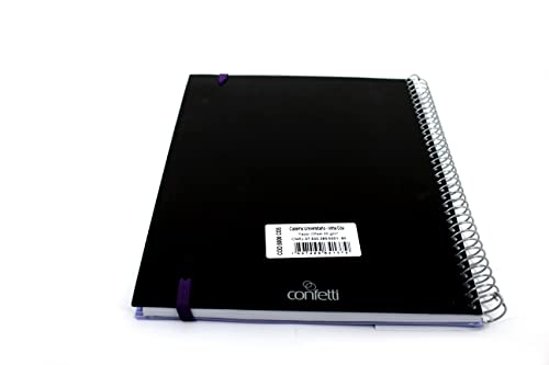 Confetti - Caderno Universitário Cos 1x1 80 Folhas Pautado Capa Lilás