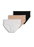 Jockey Women's Underwear Elance Breathe Hipster - 3 Pack, Light/Simple Dot/Black, 7