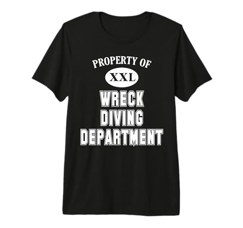 Property of Wreck Diving Department Collegiate Style Scuba Premium Tri-blend T-Shirt