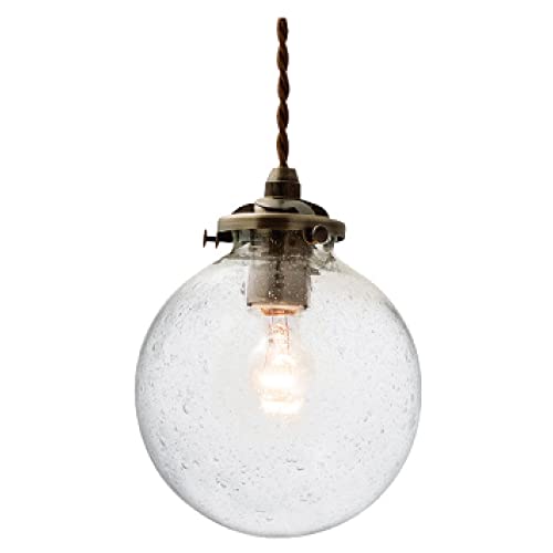 Lustre en verre transparent bullé Aurelia S pour îlot de cuisine