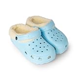 BESCH Zuecos Mujer Invierno – Forro Polar Suave y Suela Antideslizante para Casa o Exterior (Azul, 37)