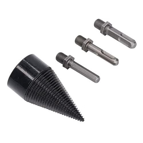 Haofy Foret Séparateur de Bois Haute dureté, Jeu de Tournevis Coniques pour Fendre Rapidement Les Bûches avec Revêtement Ti, Idéal pour Le Chêne et Le Hickory (45mm)