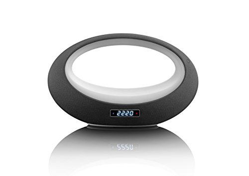 Lenco BT 210 Light   Altavoz estéreo portátil Bluetooth (iluminación LED inteligente, control de aplicación, función de alarma, entrada auxiliar) multicolor (reacondicionado)