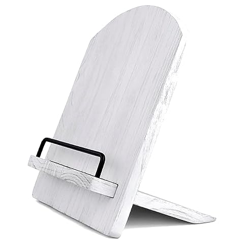 Cookbook Stand Wood Cookbook Holder: Farmhouse Kitchen Cookbook Stand - Adjustable Cookbook Recipe Stand Cover