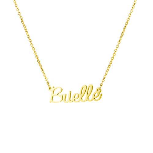 Name Necklace Big Initial Gold Plated Best Friend Jewelry Girls Women Gift for Her Brielle
