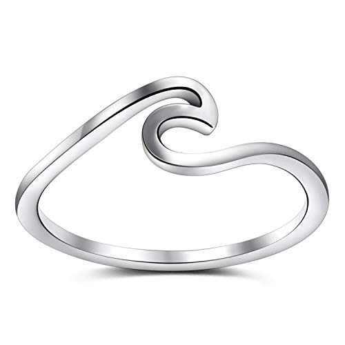 Greenpod 1Mm Stainless Steel Wedding Rings For Women Girls Silver Thin Vsco Wave Ring Stackable Engagement Ring Size 8 #TOP20
