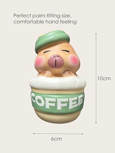 Super 12 Set Squishy Toys Kit Cute Squishy Capybara, PU Squeezable Capybara Collectible Figures, Squeeze Toy Sensory Stress Relief Squishies Soft & Stretchy Fidget Toys for Anxiety Relief-Set2 - Image 4