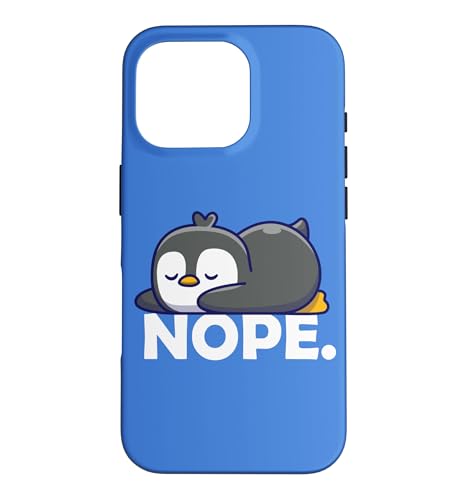 Funny Chibi Anime Kawai Kids Sleep Nap NOPE Penguin Lover �X�}�z�P�[�X iPhone 16 Pro �p