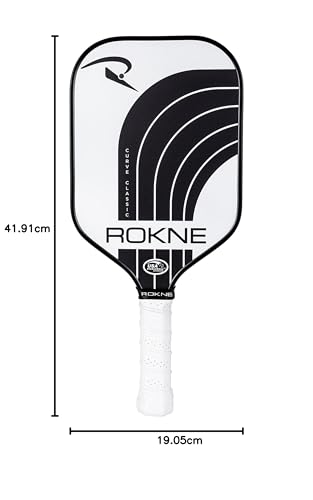 Image of ROKNE Curve Classic Pickleball Paddle | USAPA Approved Fiberglass Pickleball Paddles | Elevate Your Game with Precision Engineering & Comfort | ProGrit Texture for Max Spin & Power | Paddle